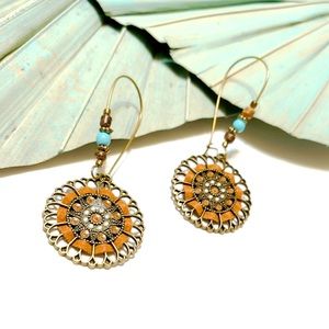 Anthro gypsy flower earrings